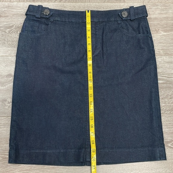 NWOT Banana Republic Dark Wash Denim Jean Pencil Skirt 10P - Picture 6 of 12